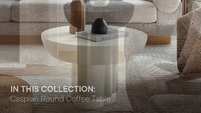 Amazon.com: Modway EEI-6763-BLK Caspian Oval Concrete Coffee Table